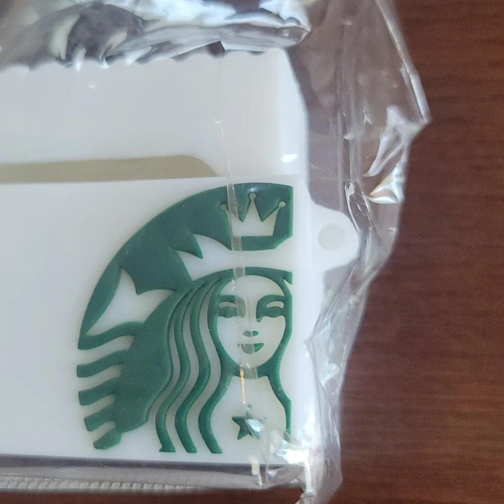 NEW! Starbucks 3D White Tote Bag Apple Airpod PRO Case NEW